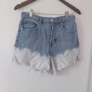 Celebrity Pink Dip Dyed Bleached Denim Shorts Size 5 The Rebel Beach Summer